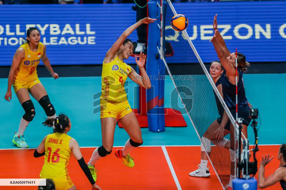 (SP)PHILIPINES-QUEZON CITY-VOLLEYBALL-NATIONS LEAGUE-CHN VS USA