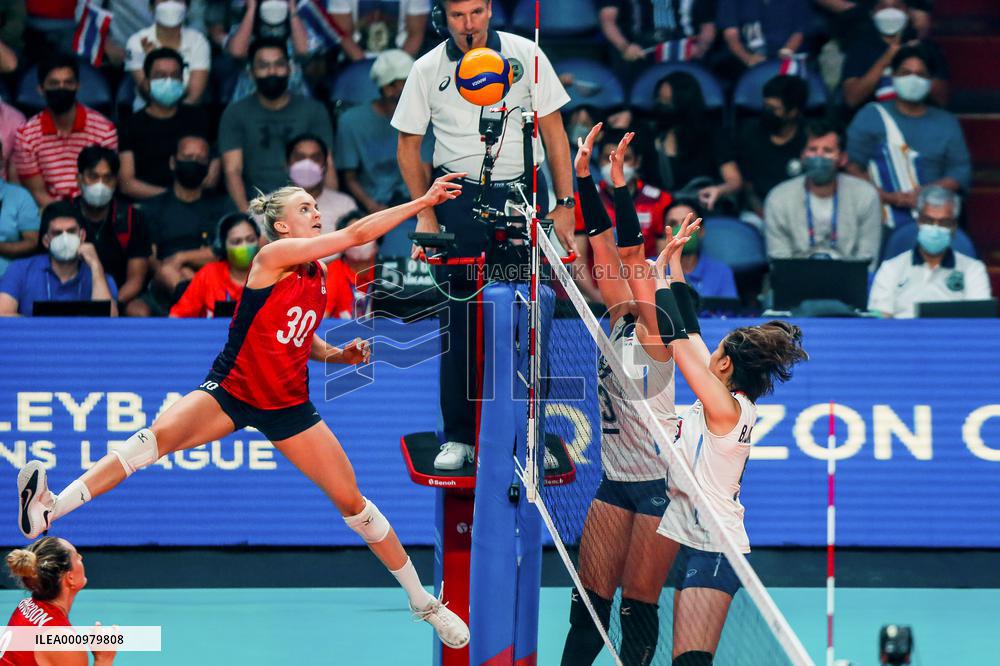 (SP)PHILIPINES-QUEZON CITY-VOLLEYBALL-NATIONS LEAGUE-USA VS THA