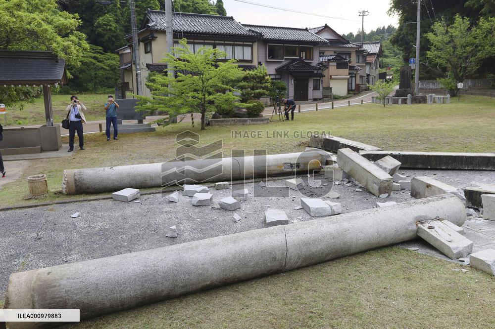 M5.4 quake hits Ishikawa Pref.