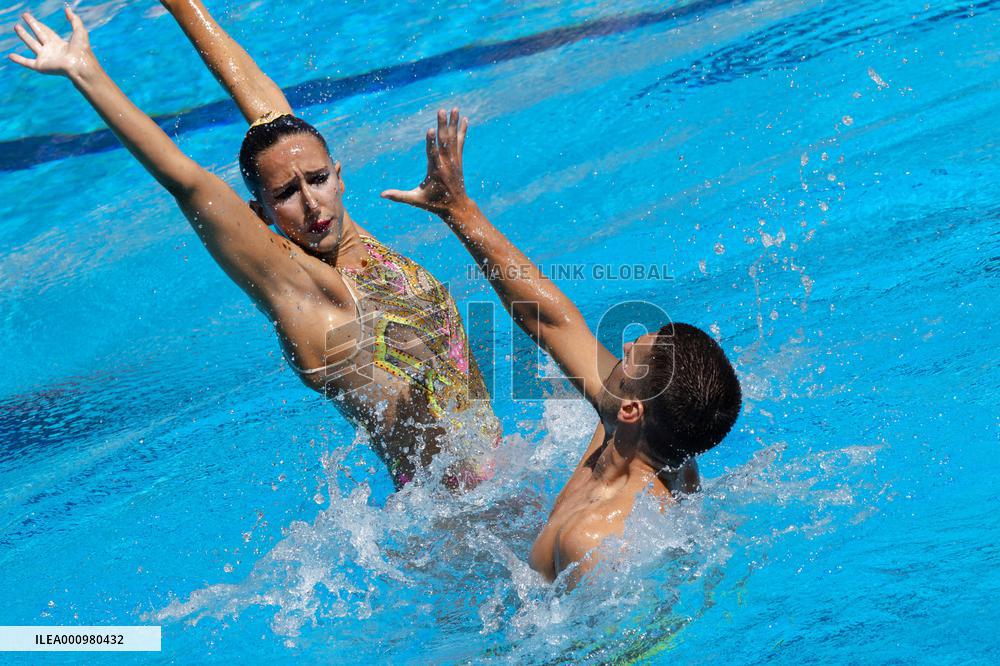 (SP)HUNGARY-BUDAPEST-FINA WORLD CHAMPIONSHIPS-ARTISTIC SWIMMING-MIXED DUET TECHNICAL FINAL