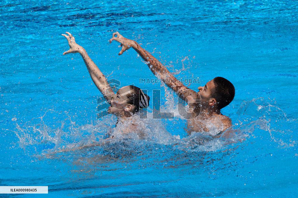 (SP)HUNGARY-BUDAPEST-FINA WORLD CHAMPIONSHIPS-ARTISTIC SWIMMING-MIXED DUET TECHNICAL FINAL