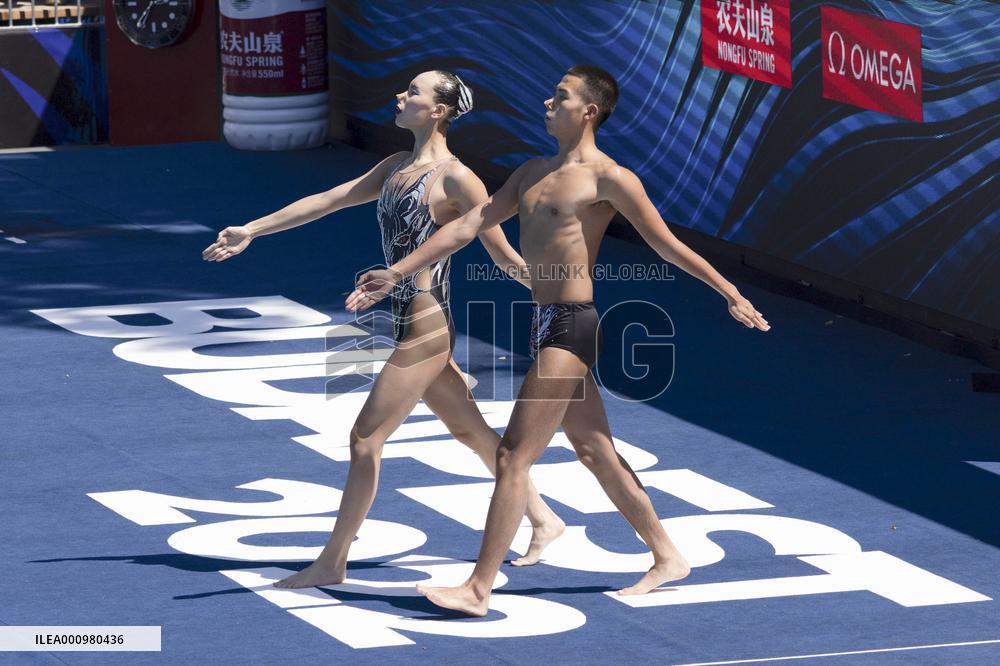 (SP)HUNGARY-BUDAPEST-FINA WORLD CHAMPIONSHIPS-ARTISTIC SWIMMING-MIXED DUET TECHNICAL FINAL