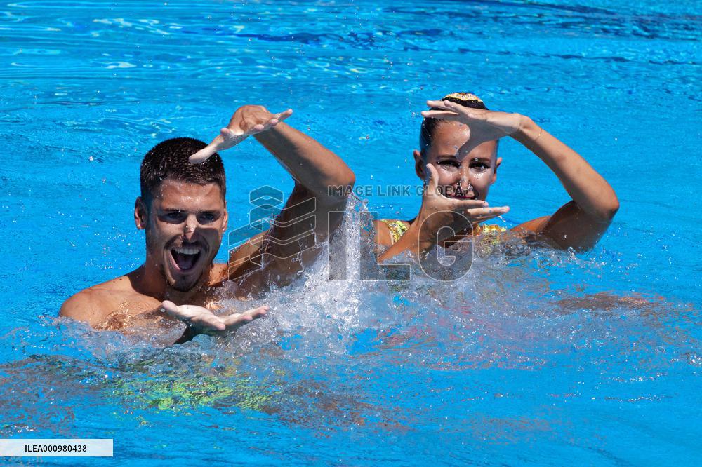 (SP)HUNGARY-BUDAPEST-FINA WORLD CHAMPIONSHIPS-ARTISTIC SWIMMING-MIXED DUET TECHNICAL FINAL