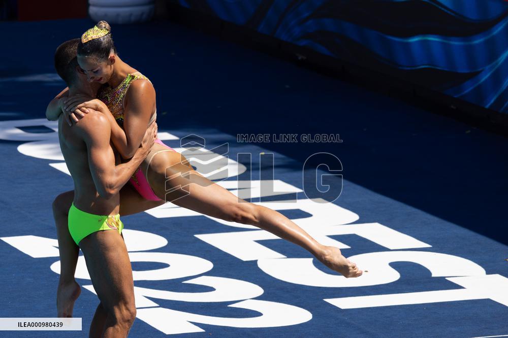 (SP)HUNGARY-BUDAPEST-FINA WORLD CHAMPIONSHIPS-ARTISTIC SWIMMING-MIXED DUET TECHNICAL FINAL