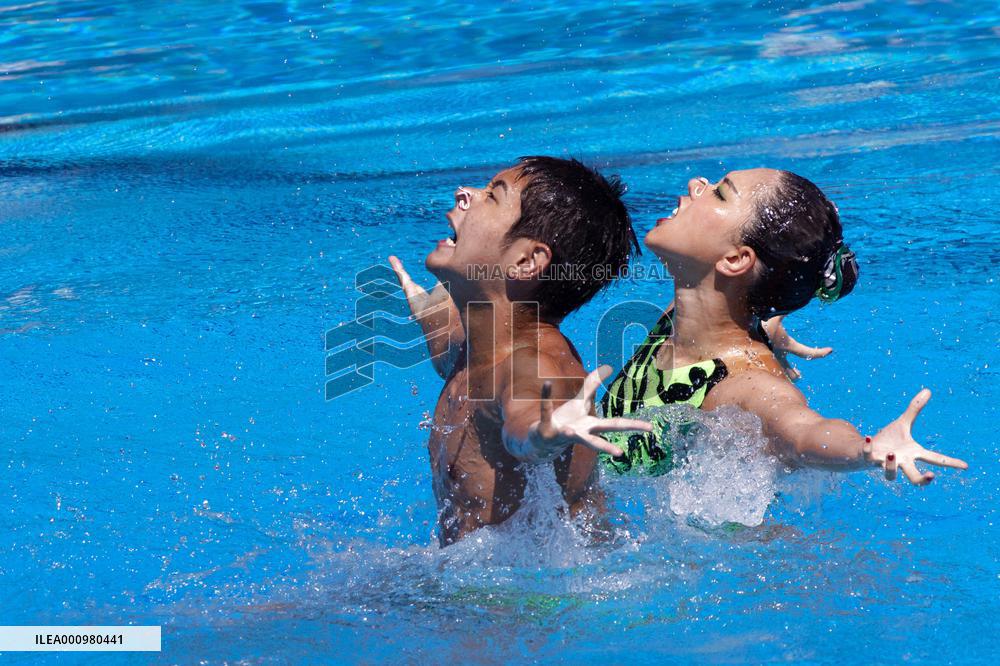 (SP)HUNGARY-BUDAPEST-FINA WORLD CHAMPIONSHIPS-ARTISTIC SWIMMING-MIXED DUET TECHNICAL FINAL
