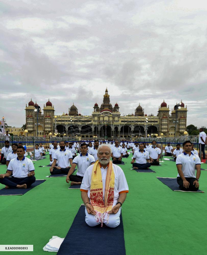 INDIA-MYSURU-PRIME MINISTER-INTERNATIONAL YOGA DAY