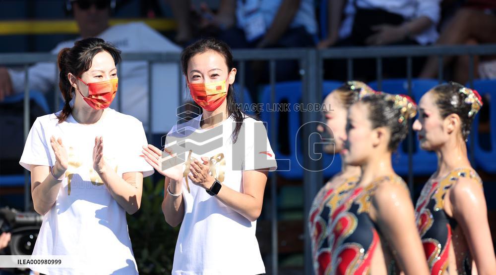 (SP)HUNGARY-BUDAPEST-FINA WORLD CHAMPIONSHIPS-ARTISTIC SWIMMING-WOMEN TEAM TECHNICAL FINAL