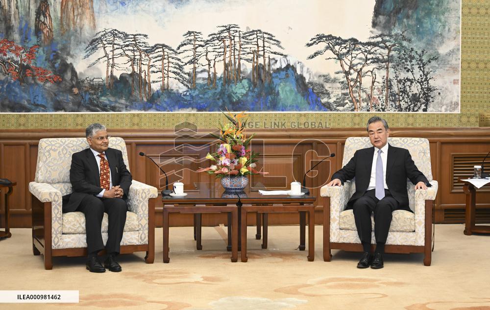 CHINA-BEIJING-WANG YI-INDIAN NEW AMBASSADOR-MEETING (CN)