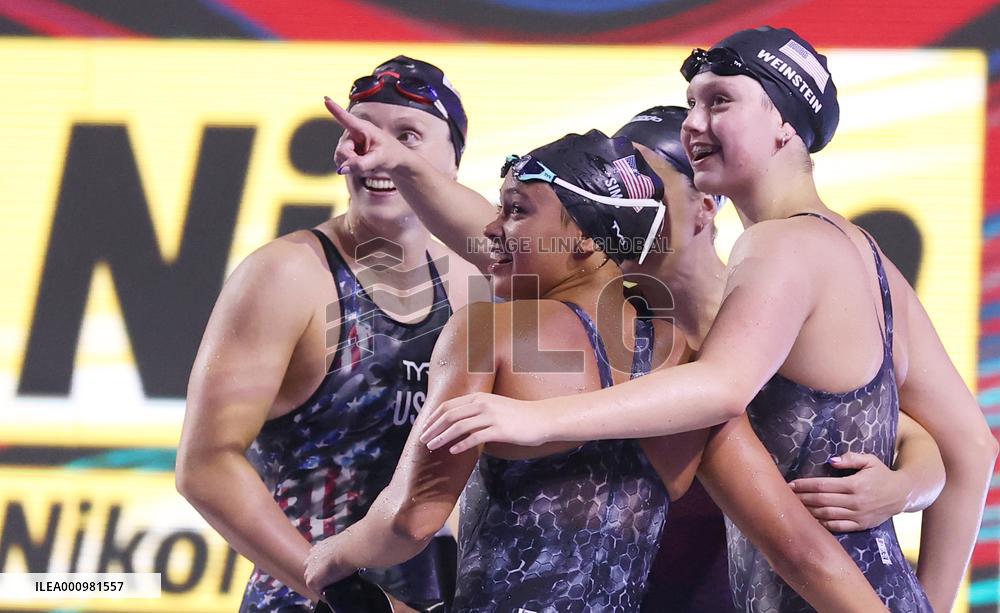 (SP)HUNGARY-BUDAPEST-FINA WORLD CHAMPIONSHIPS-SWIMMING-WOMEN'S 4X200M FREESTYLE RELAY