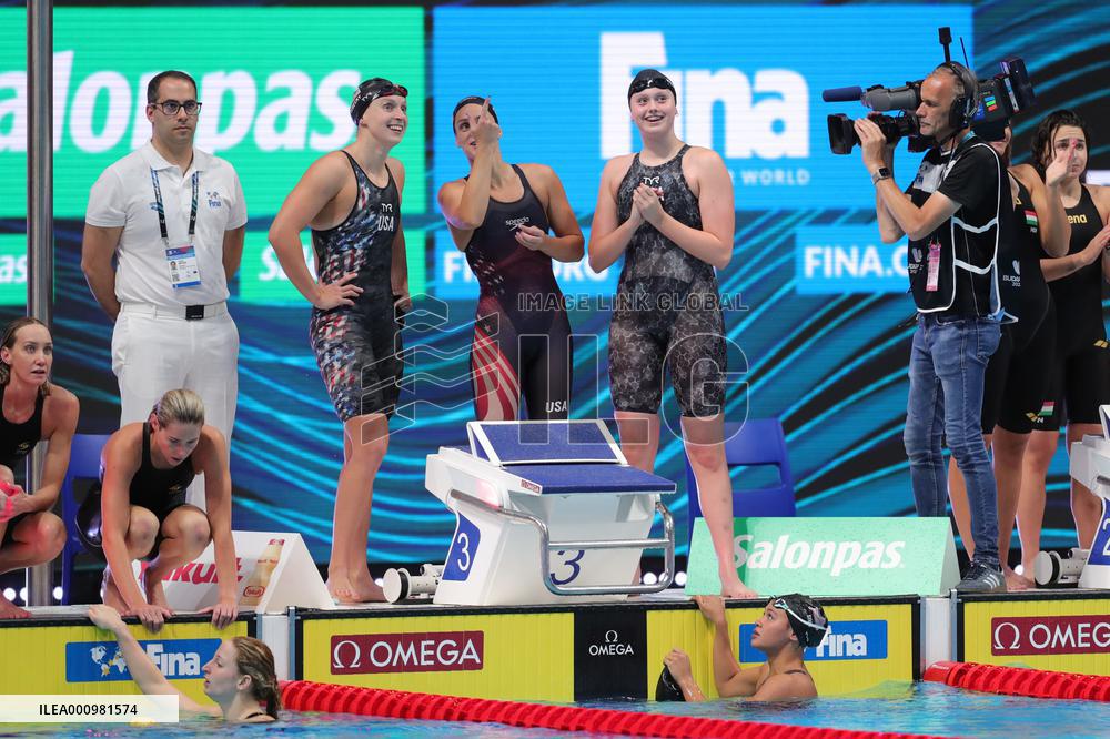 (SP)HUNGARY-BUDAPEST-FINA WORLD CHAMPIONSHIPS-SWIMMING-WOMEN'S 4X200M FREESTYLE RELAY