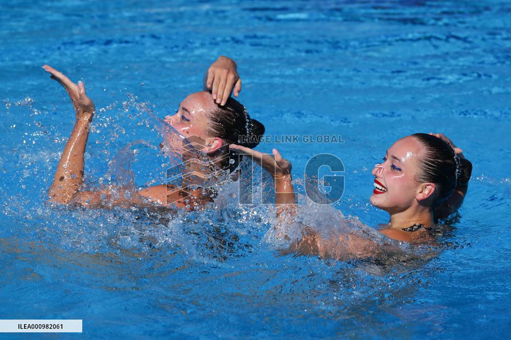 (SP)HUNGARY-BUDAPEST-FINA WORLD CHAMPIONSHIPS-ARTISTIC SWIMMING-WOMEN DUET FREE