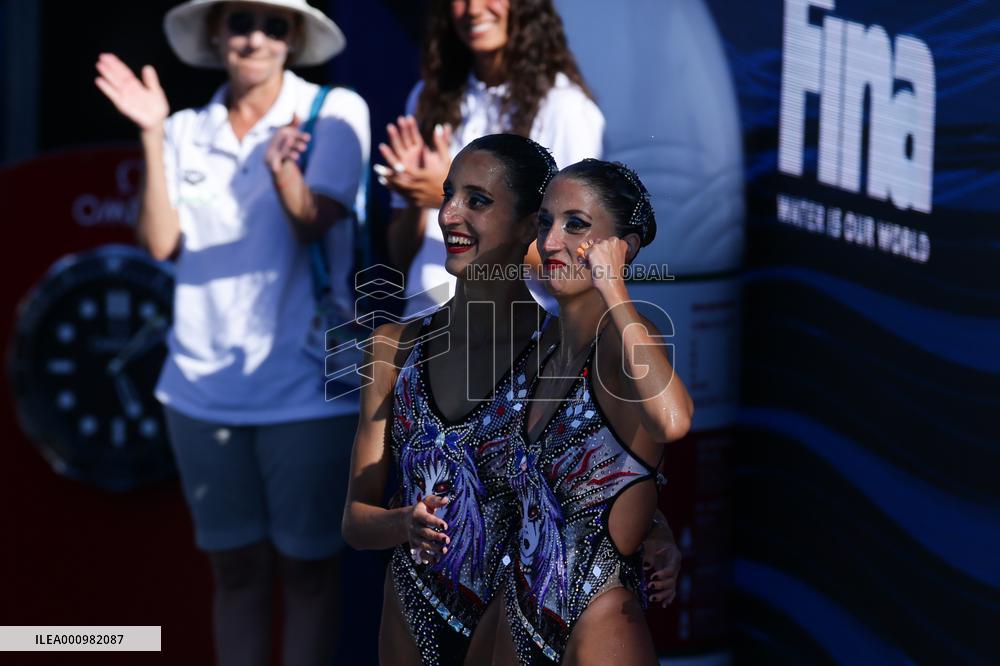 (SP)HUNGARY-BUDAPEST-FINA WORLD CHAMPIONSHIPS-ARTISTIC SWIMMING-WOMEN DUET FREE