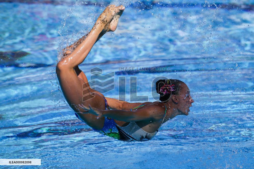 (SP)HUNGARY-BUDAPEST-FINA WORLD CHAMPIONSHIPS-ARTISTIC SWIMMING-WOMEN DUET FREE
