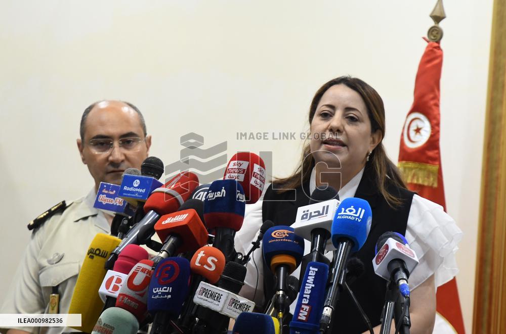 TUNISIA-TUNIS-INTERIOR MINISTRY-NEWS CONFERENCE