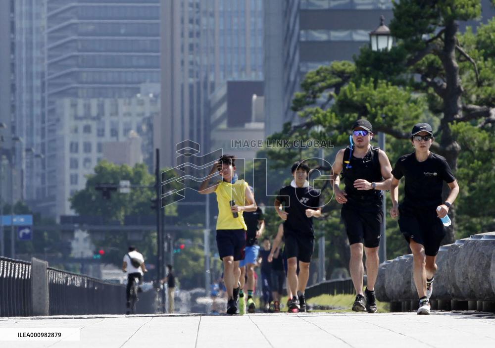 Extremely hot day in Japan
