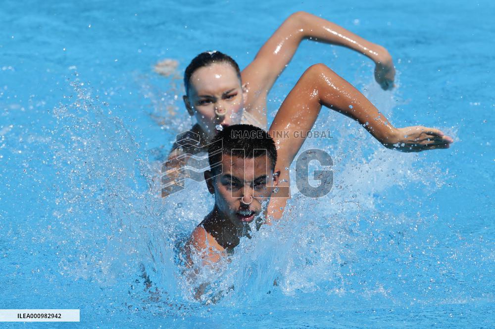 (SP)HUNGARY-BUDAPEST-FINA WORLD CHAMPIONSHIPS-ARTISTIC SWIMMING-MIXED DUET FREE-FINAL