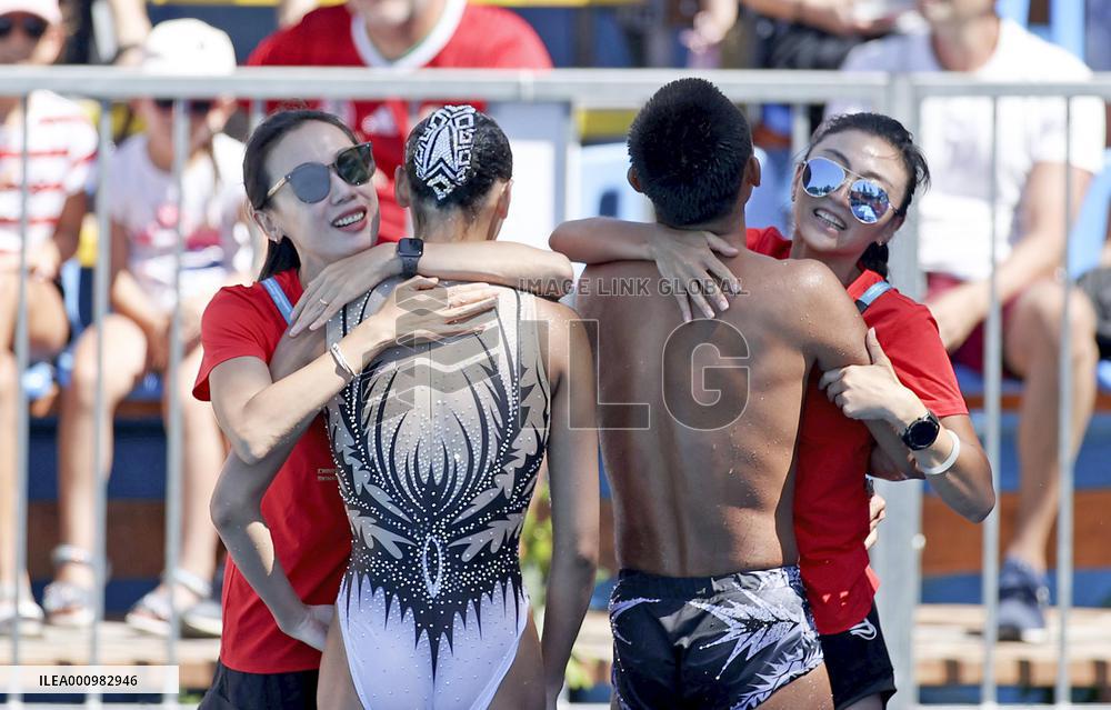 (SP)HUNGARY-BUDAPEST-FINA WORLD CHAMPIONSHIPS-ARTISTIC SWIMMING-MIXED DUET FREE-FINAL