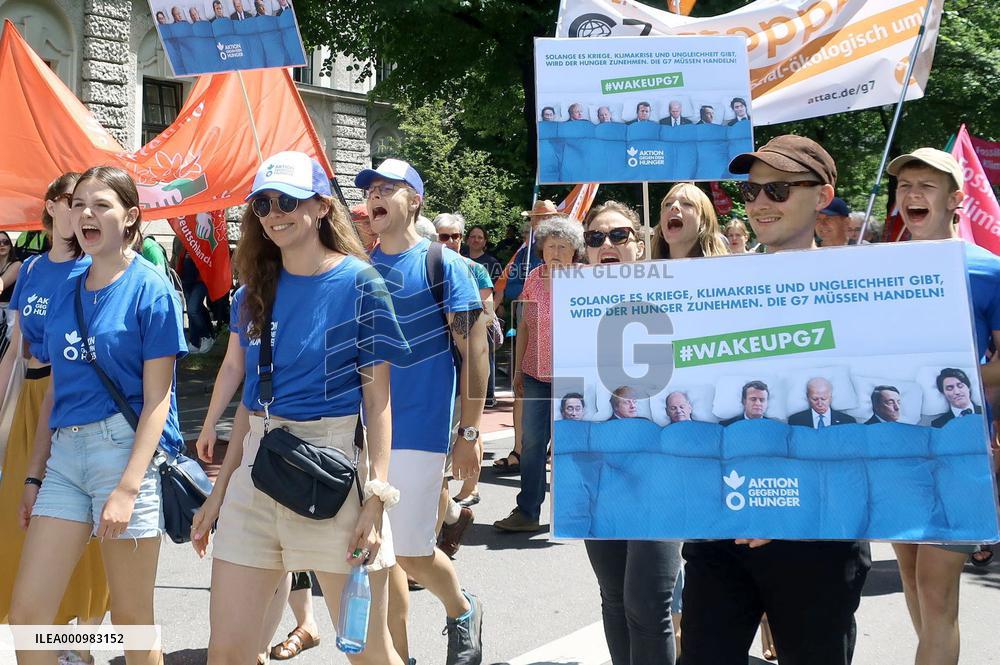 Protest against G7 summit in Germany