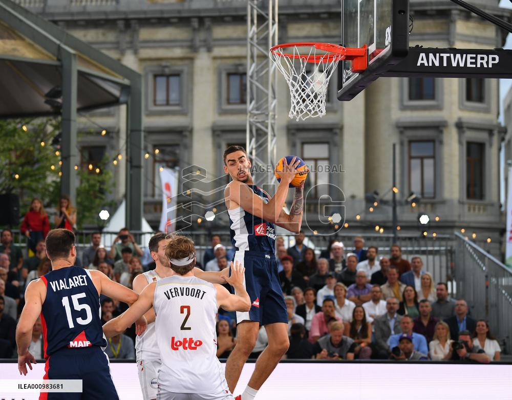 (SP)BELGIUM-ANTWERP-BASKETBALL-FIBA 3X3 WORLD CUP-FRANCE VS BELGIUM