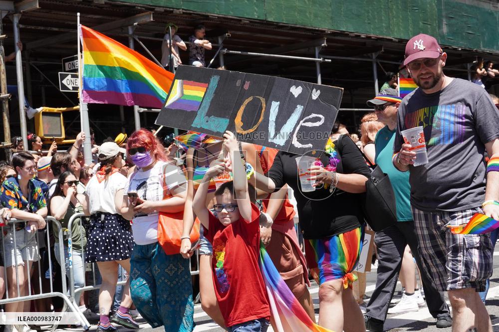 Pride parade in New York
