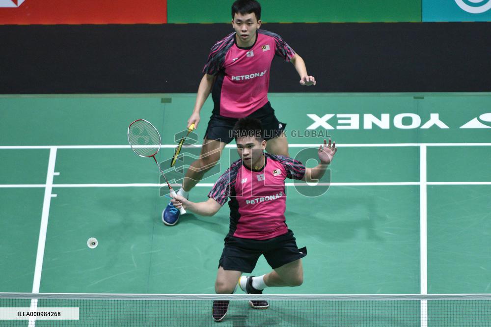 (SP)MALAYSIA-KUALA LUMPUR-BADMINTON-MALAYSIA OPEN 2022-MEN'S DOUBLES