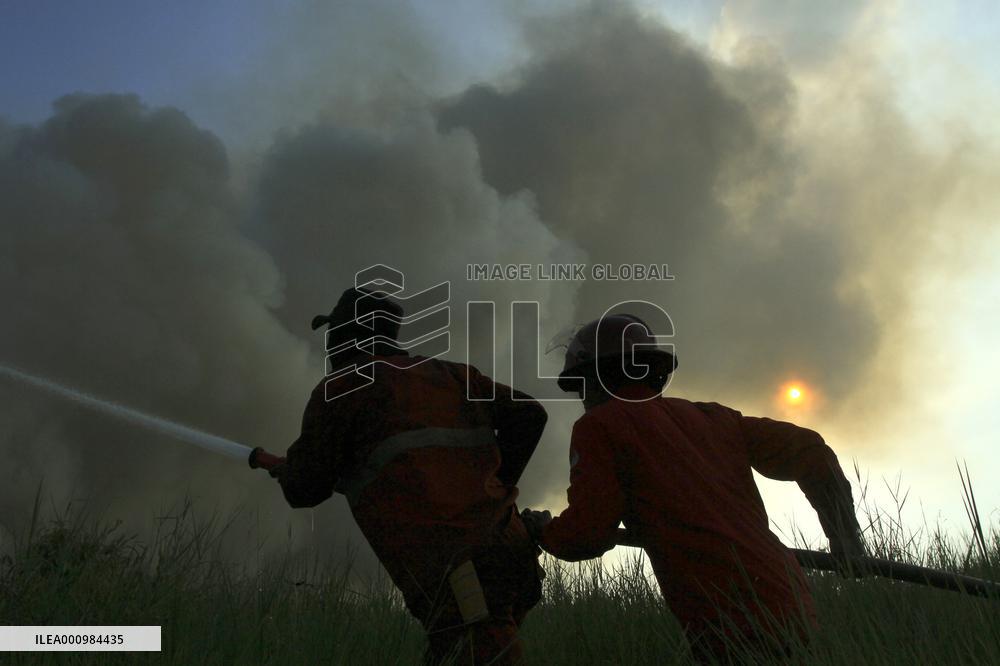 INDONESIA-SOUTH SUMATRA-PEATLAND-FIRE