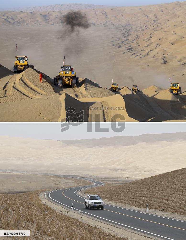 CHINA-XINJIANG-TAKLIMAKAN DESERT-NEW HIGHWAY (CN)