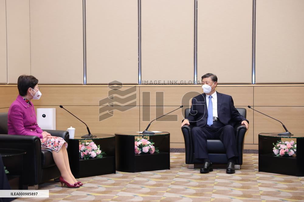 CHINA-HONG KONG-XI JINPING-CARRIE LAM-MEETING (CN)