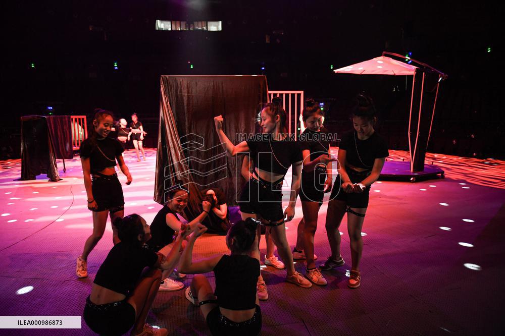 CHINA-HENAN-PUYANG-FEMALE ACROBATICS TEAM-GLOBE OF DEATH (CN)