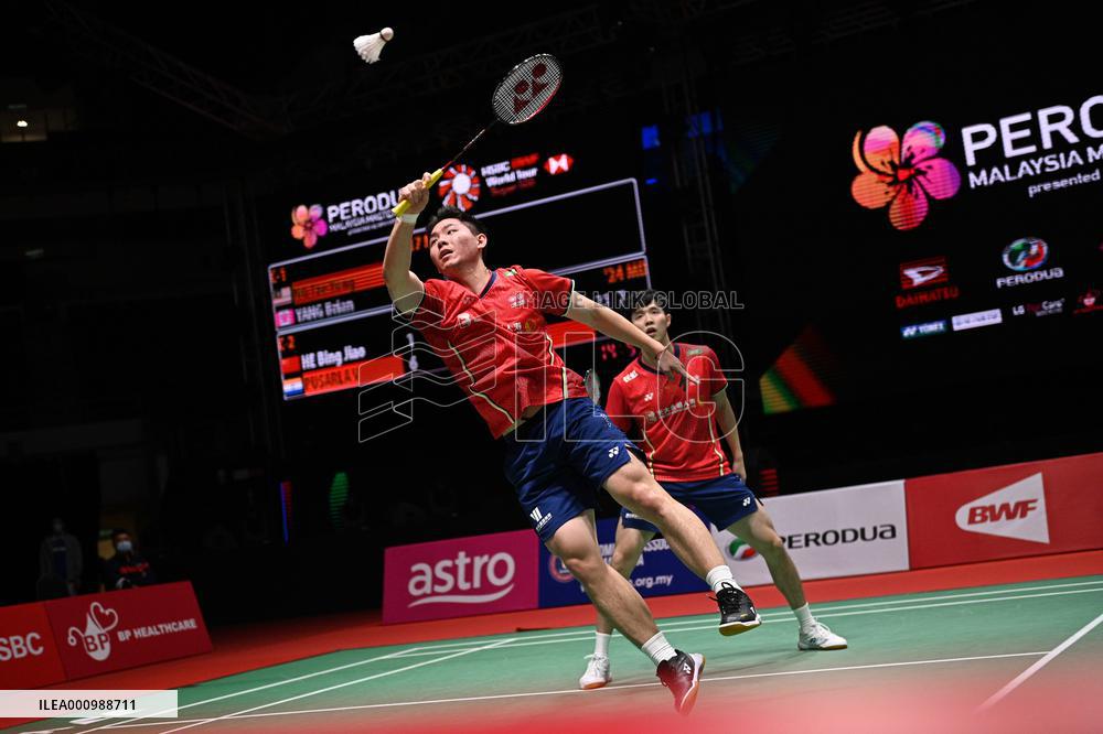 (SP)MALAYSIA-KUALA LUMPUR-BADMINTON-MALAYSIA MASTERS 2022-MEN'S DOUBLES