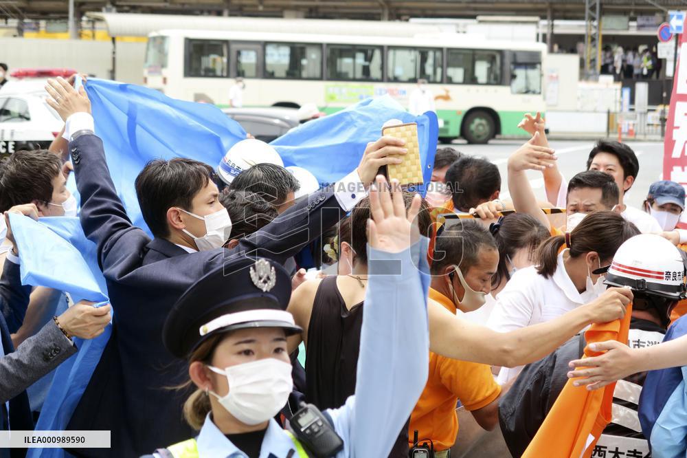 Ex-Japan PM Abe shot by person with shotgun