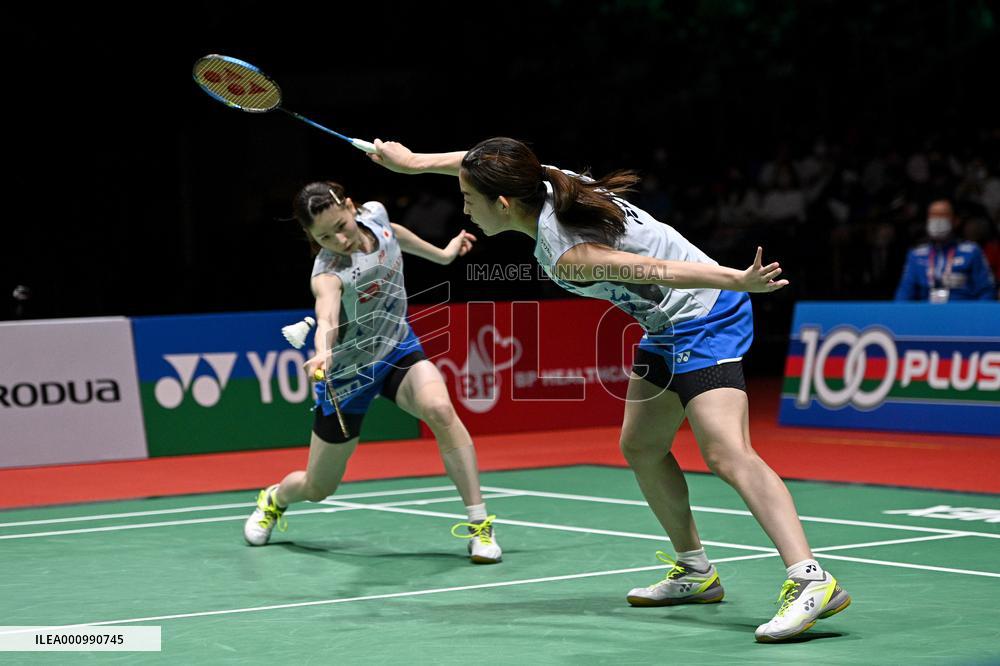 (SP)MALAYSIA-KUALA LUMPUR-BADMINTON-MALAYSIA MASTERS 2022-WOMEN'S DOULBES
