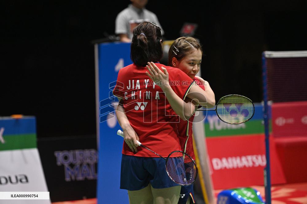(SP)MALAYSIA-KUALA LUMPUR-BADMINTON-MALAYSIA MASTERS 2022-WOMEN'S DOULBES