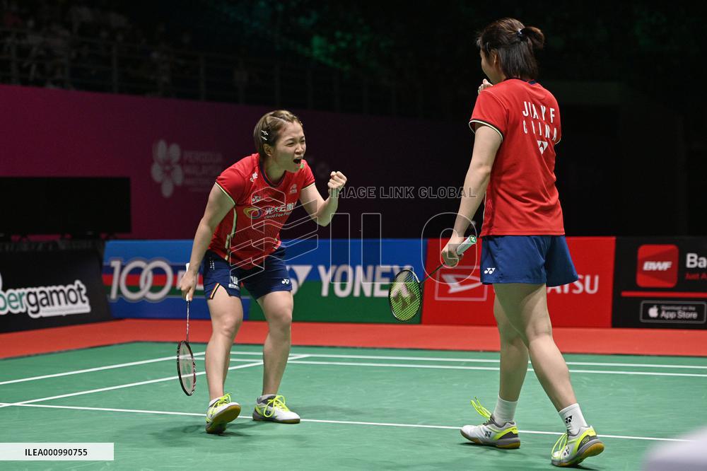 (SP)MALAYSIA-KUALA LUMPUR-BADMINTON-MALAYSIA MASTERS 2022-WOMEN'S DOULBES