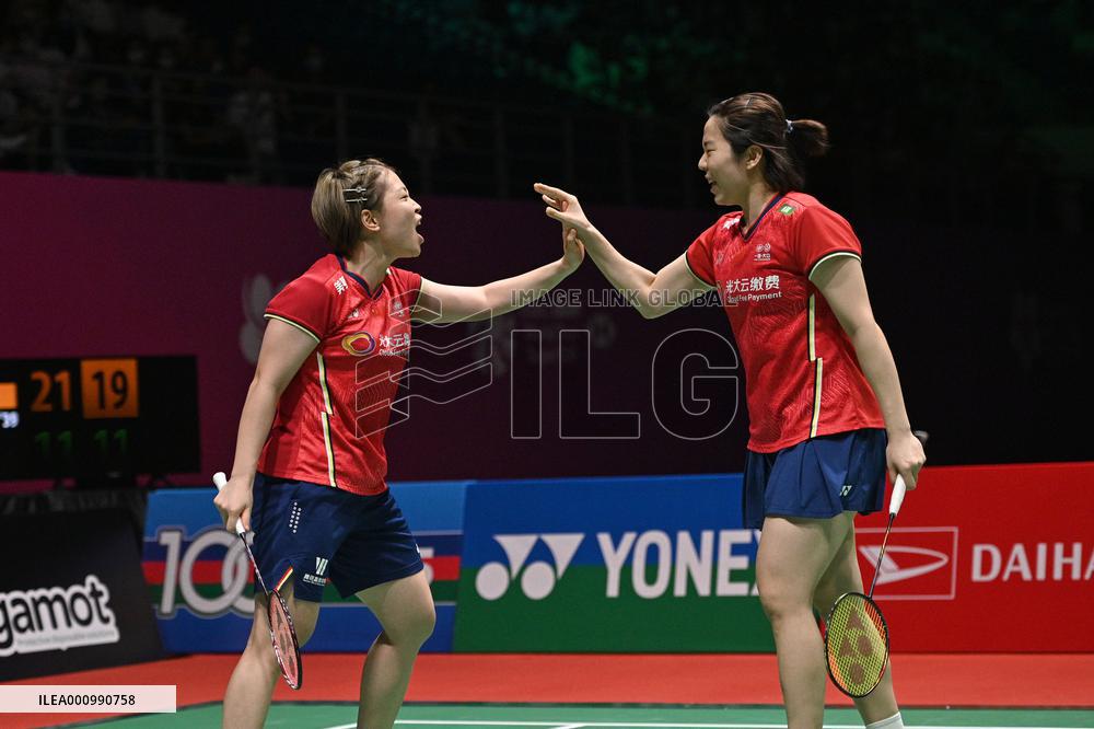 (SP)MALAYSIA-KUALA LUMPUR-BADMINTON-MALAYSIA MASTERS 2022-WOMEN'S DOULBES