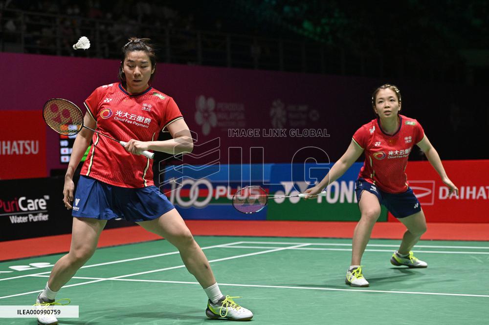 (SP)MALAYSIA-KUALA LUMPUR-BADMINTON-MALAYSIA MASTERS 2022-WOMEN'S DOULBES