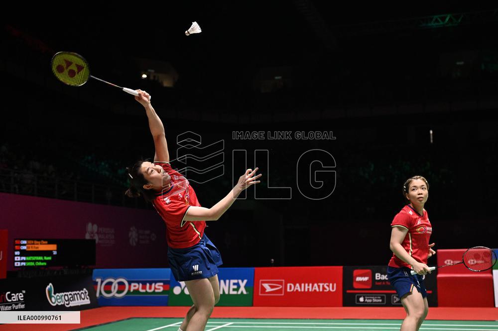 (SP)MALAYSIA-KUALA LUMPUR-BADMINTON-MALAYSIA MASTERS 2022-WOMEN'S DOULBES