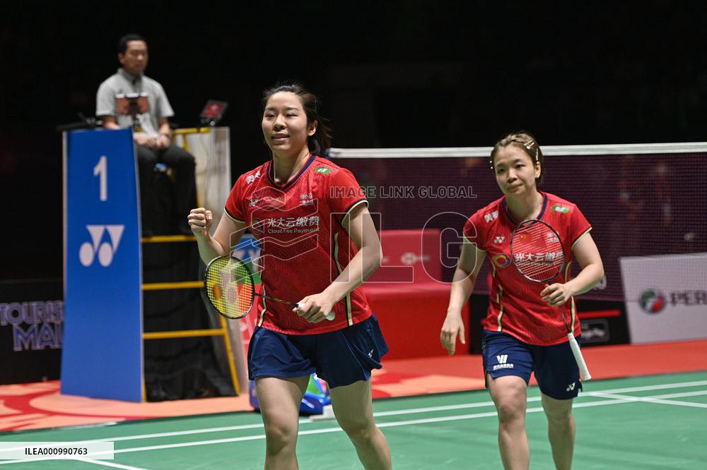 (SP)MALAYSIA-KUALA LUMPUR-BADMINTON-MALAYSIA MASTERS 2022-WOMEN'S DOULBES