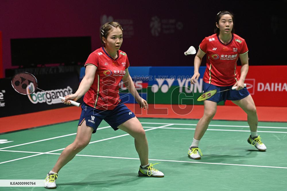 (SP)MALAYSIA-KUALA LUMPUR-BADMINTON-MALAYSIA MASTERS 2022-WOMEN'S DOULBES