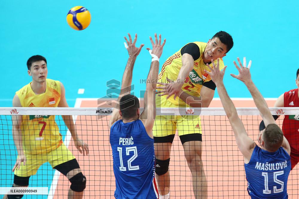 (SP)POLAND-GDANSK-FIVB VOLLEYBALL NATIONS LEAGUE-CHINA VS SERBIA