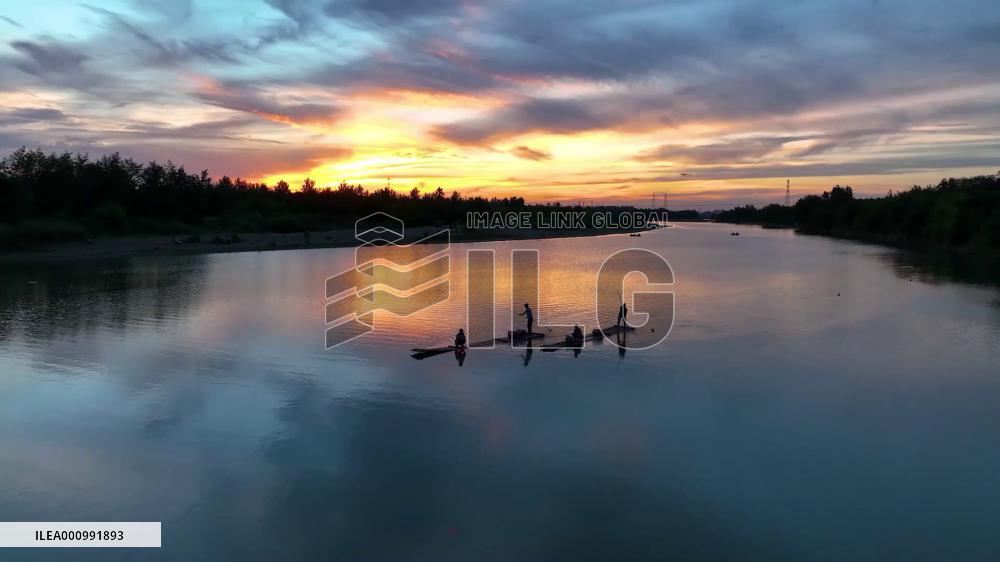 Lotus-shaped lamps light up summer night in E China