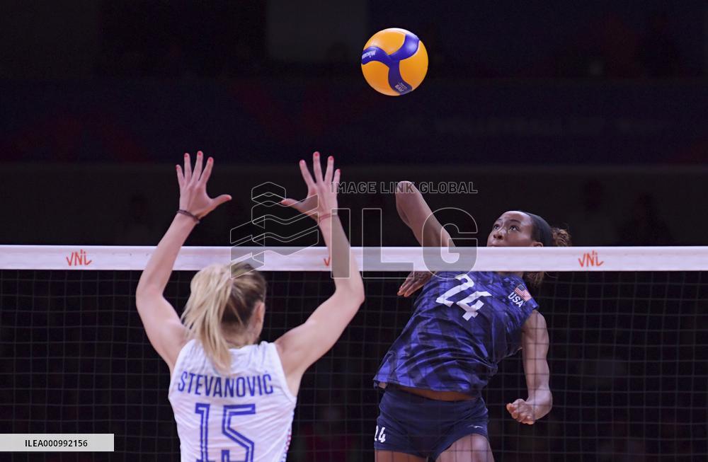 (SP)TURKEY-ANKARA-VOLLEYBALL-NATIONS LEAGUE-WOMEN-QUARTERFINALS-USA VS SRB