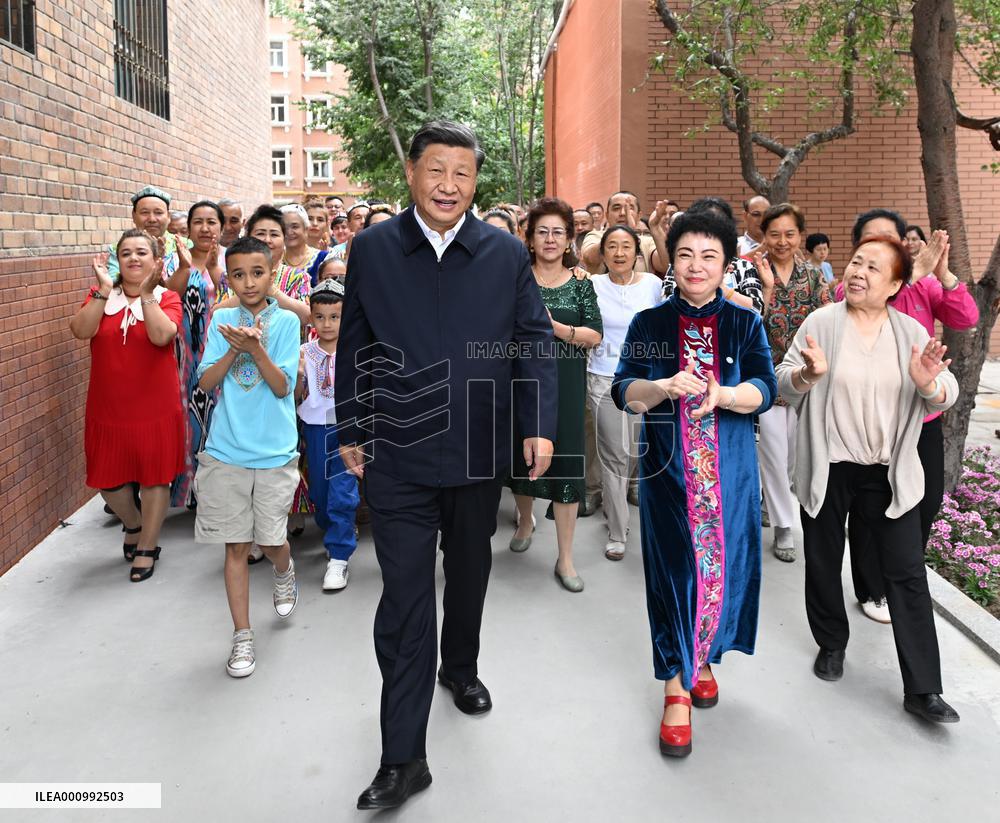 CHINA-XINJIANG-URUMQI-XI JINPING-INSPECTION (CN)