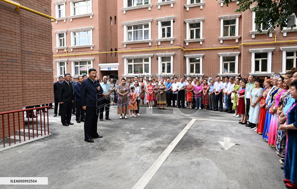 CHINA-XINJIANG-URUMQI-XI JINPING-INSPECTION (CN)