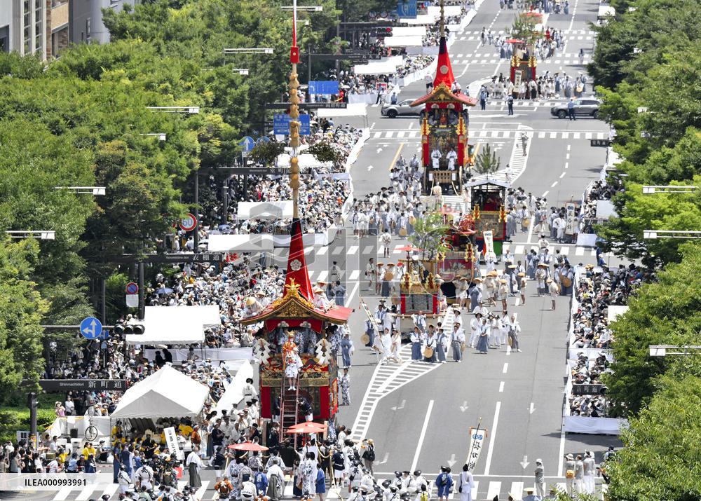 Yamahoko parade during Gion Festival in Kyoto