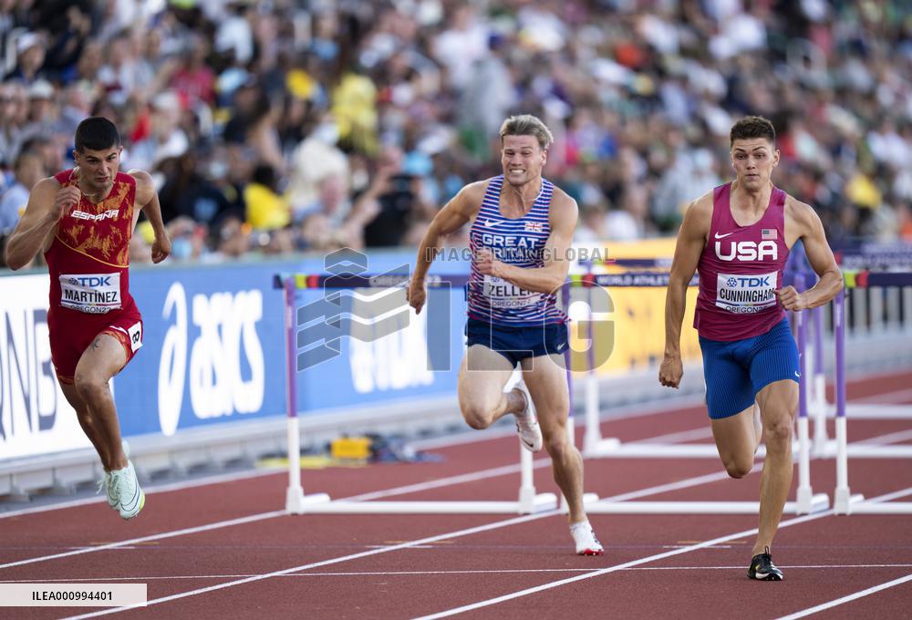 (SP)U.S.-EUGENE-ATHLETICS-WORLD CHAMPIONSHIPS-MEN'S 110M HURDLES FINAL