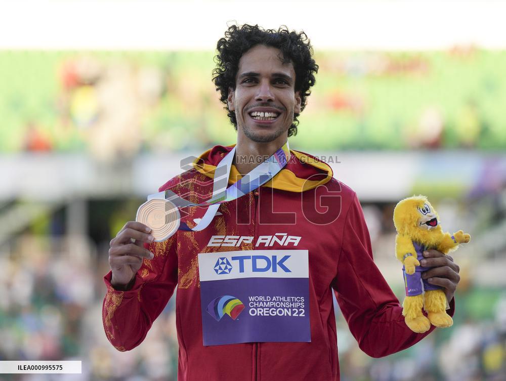 (SP)U.S.-EUGENE-ATHLETICS-WORLD CHAMPIONSHIPS-MEN'S 1500M-AWARDING CEREMONY