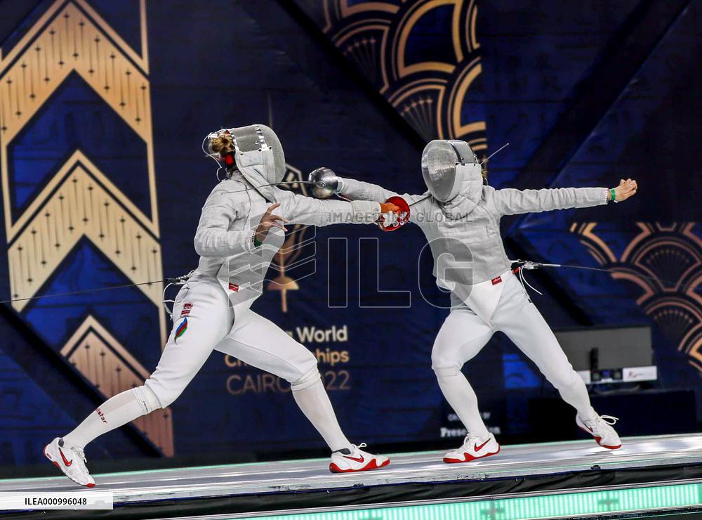 (SP)EGYPT-CAIRO-FENCING-2022 WORLD CHAMPIONSHIPS-WOMEN'S SABRE INDIVIDUAL-FINAL
