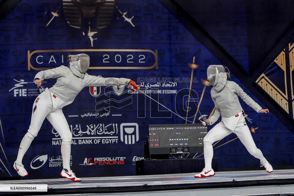 (SP)EGYPT-CAIRO-FENCING-2022 WORLD CHAMPIONSHIPS-WOMEN'S SABRE INDIVIDUAL-FINAL