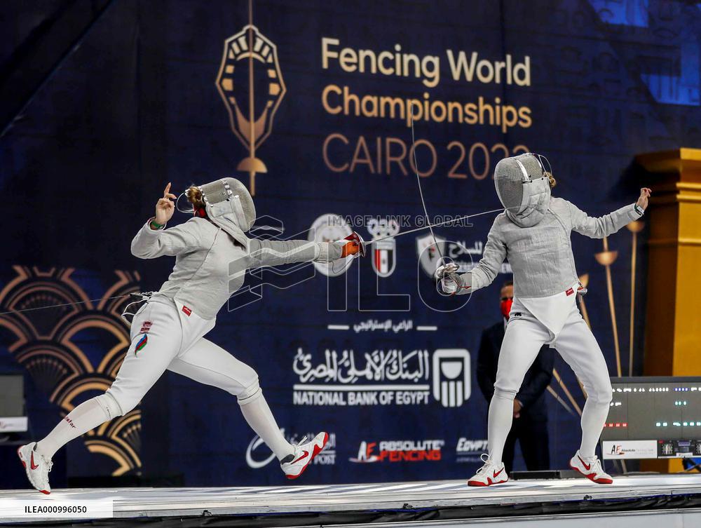 (SP)EGYPT-CAIRO-FENCING-2022 WORLD CHAMPIONSHIPS-WOMEN'S SABRE INDIVIDUAL-FINAL